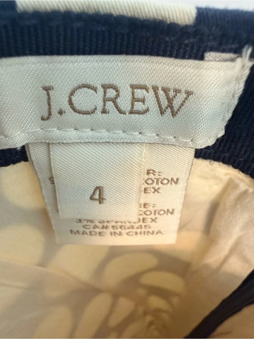 Jcrew Navy & Cream Polka Dot Pencil Skirt